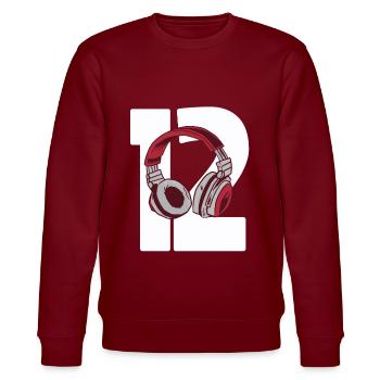 Gambling 12th Birthday Gift Gamer 12 years - Stanley/Stella CHANGER Unisex Organic Sweatshirt - burgundy - Front - Nik (191cm) & Marisol (170cm)