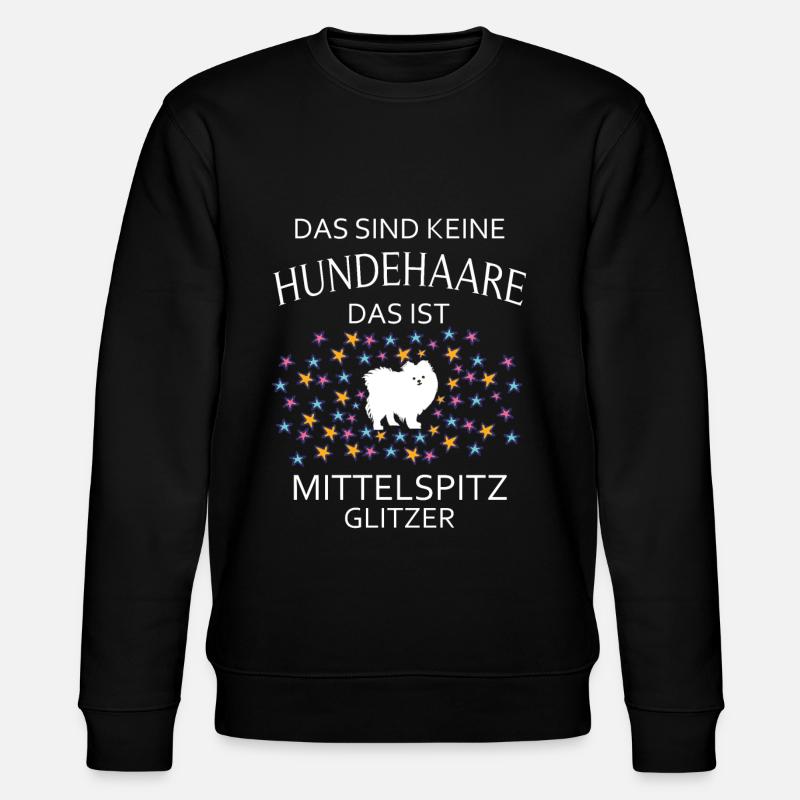 Spitze Deutscher Mittelspitz Hunde Hund - Stanley/Stella Unisex Bio-Sweatshirt CHANGER  - Schwarz