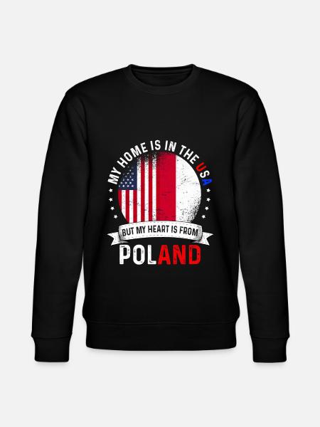 Polska Amerykańska Flaga Polish Roots USA Citizen - Ekologiczna bluza unisex Stanley/Stella CHANGER - czarny