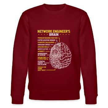 Network Engineer Networking Network Engineering - Stanley/Stella CHANGER Unisex Organic Sweatshirt - burgundy - Front - Nik (191cm) & Marisol (170cm)