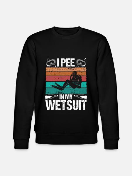 Scuba Diver I pee in my Wetsuit Funny Scuba Diving - Stanley/Stella Unisex Bio-Sweatshirt CHANGER  - Schwarz