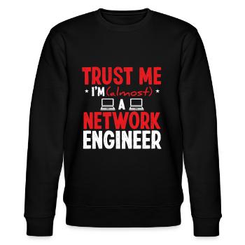 Network Engineer Funny Network Engineering - Stanley/Stella CHANGER Unisex Organic Sweatshirt - black - Front - Nik (191cm) & Marisol (170cm)