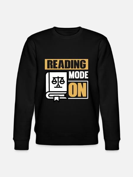 LÆSEMODUS PÅ - Advokat jurastuderende - Stanley/Stella økologisk unisex-sweatshirt CHANGER  - sort