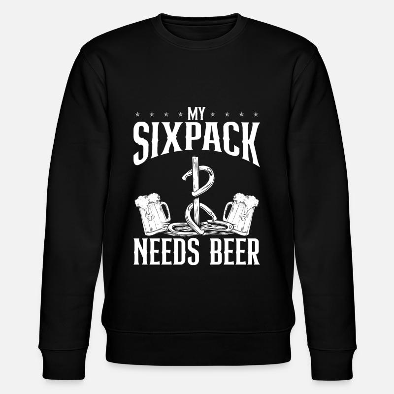 Horseshoe Pitching Sixpack Beer Drinking Tosser - Stanley/Stella Unisex Bio-Sweatshirt CHANGER  - Schwarz