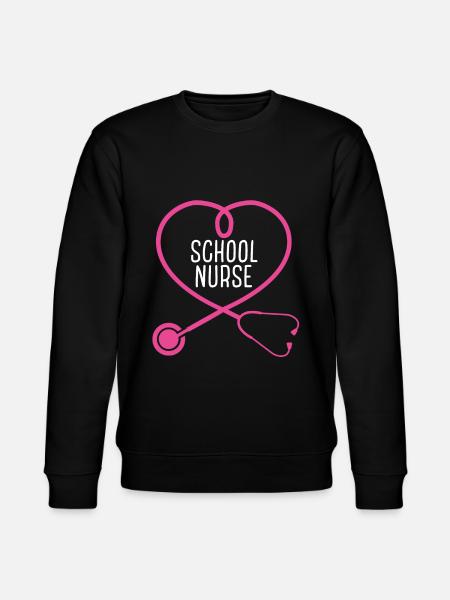 Skolsköterska Stetoskop Uppskattning Hjärta - Ekologisk sweatshirt CHANGER unisex från Stanley/Stella - svart