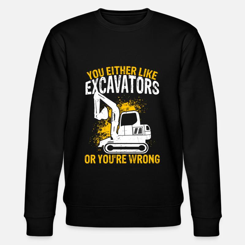 Ouvrier opérateur d'excavatrice creuser - Sweat bio CHANGER Stanley/Stella Unisexe - noir