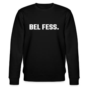 Nizza fess - gedruckt - Stanley/Stella Unisex Bio-Sweatshirt CHANGER  - Schwarz - Vorne - Nik (191cm) & Marisol (170cm)