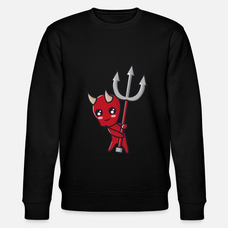 Devil with trident - Stanley/Stella CHANGER Unisex Organic Sweatshirt - black