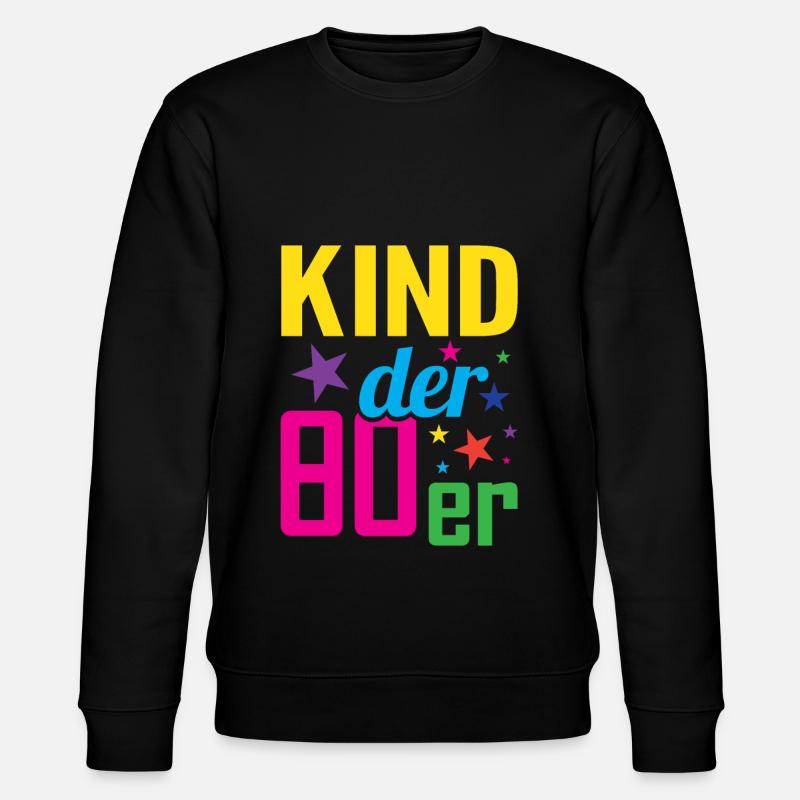 Kind der 80er - Stanley/Stella Unisex Bio-Sweatshirt CHANGER  - Schwarz