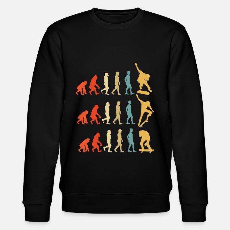 Skateboard Evolution Cadeau - Sweat bio CHANGER Stanley/Stella Unisexe - noir