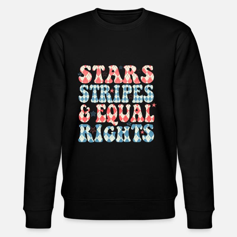 Rayures étoilées et égalité - Sweat bio CHANGER Stanley/Stella Unisexe - noir