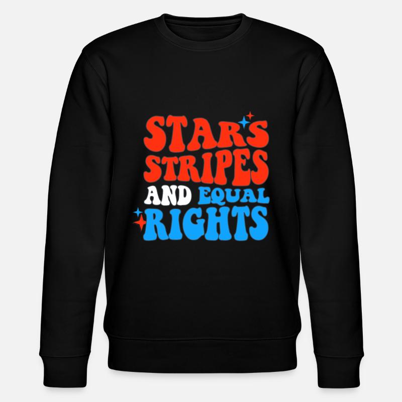 Rayures étoilées et égalité - Sweat bio CHANGER Stanley/Stella Unisexe - noir