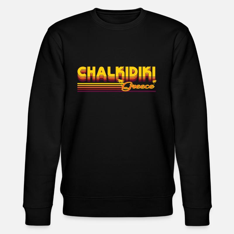Chalcidique : Design rétro estival - Sweat bio CHANGER Stanley/Stella Unisexe - noir
