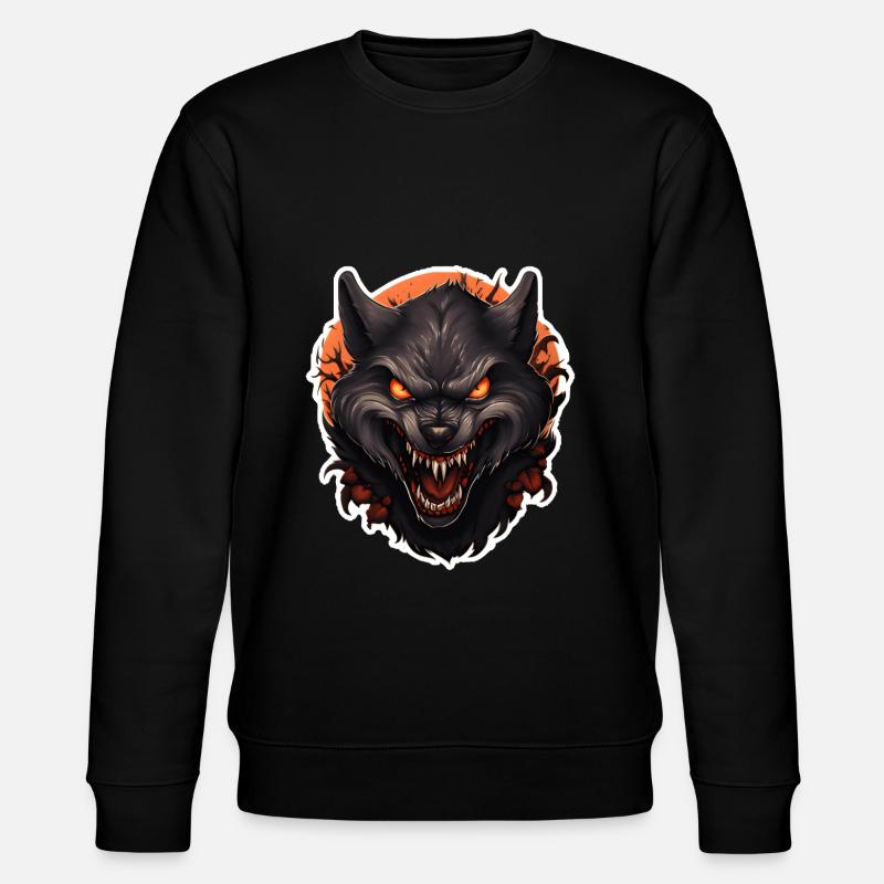 Loup-garou d’Halloween - Sweat bio CHANGER Stanley/Stella Unisexe - noir