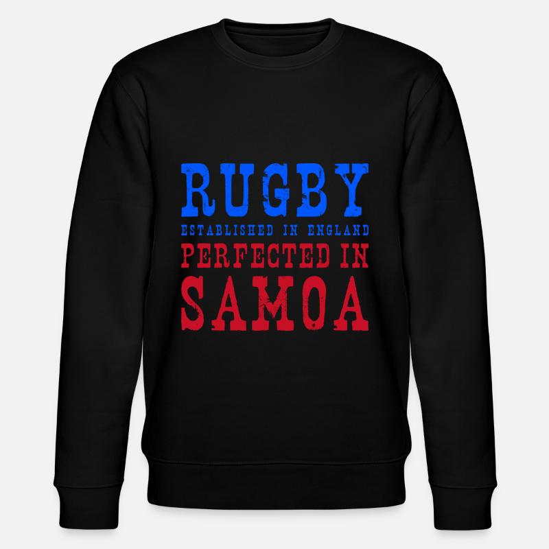 Rugby perfectionné aux Samoa Rugby - Sweat bio CHANGER Stanley/Stella Unisexe - noir