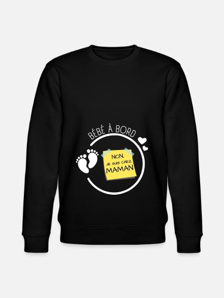 Papa Annonce Grossesse Bebe A Bord Humour - Sweat bio CHANGER Stanley/Stella Unisexe - noir