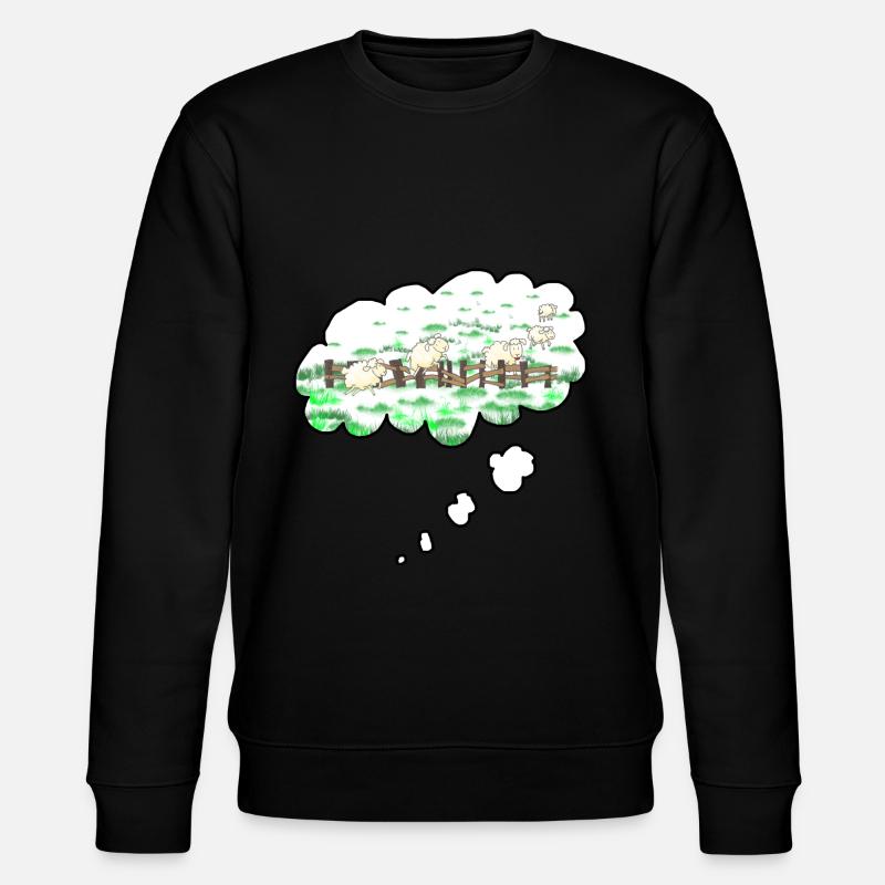 Schäfchen zählen - Stanley/Stella Unisex Bio-Sweatshirt CHANGER  - Schwarz