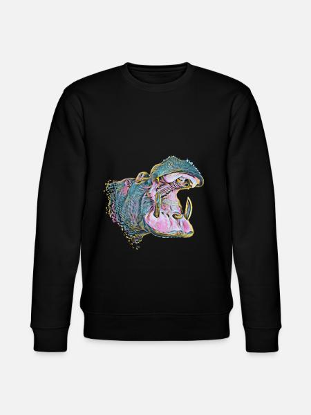 hippo - Stanley/Stella CHANGER Unisex Organic Sweatshirt - black
