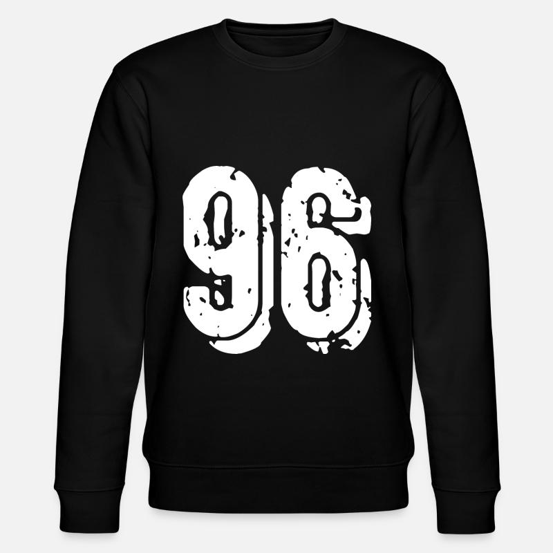 96 number jersey - Stanley/Stella CHANGER Unisex Organic Sweatshirt - black