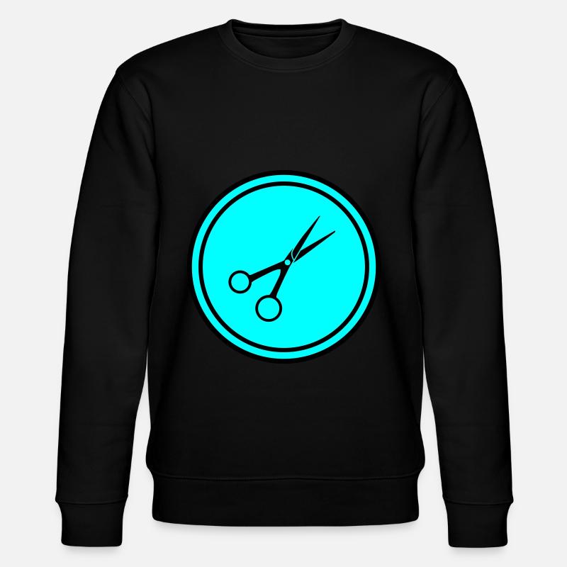 Scissors Barber Circle - Stanley/Stella CHANGER Unisex Organic Sweatshirt - black