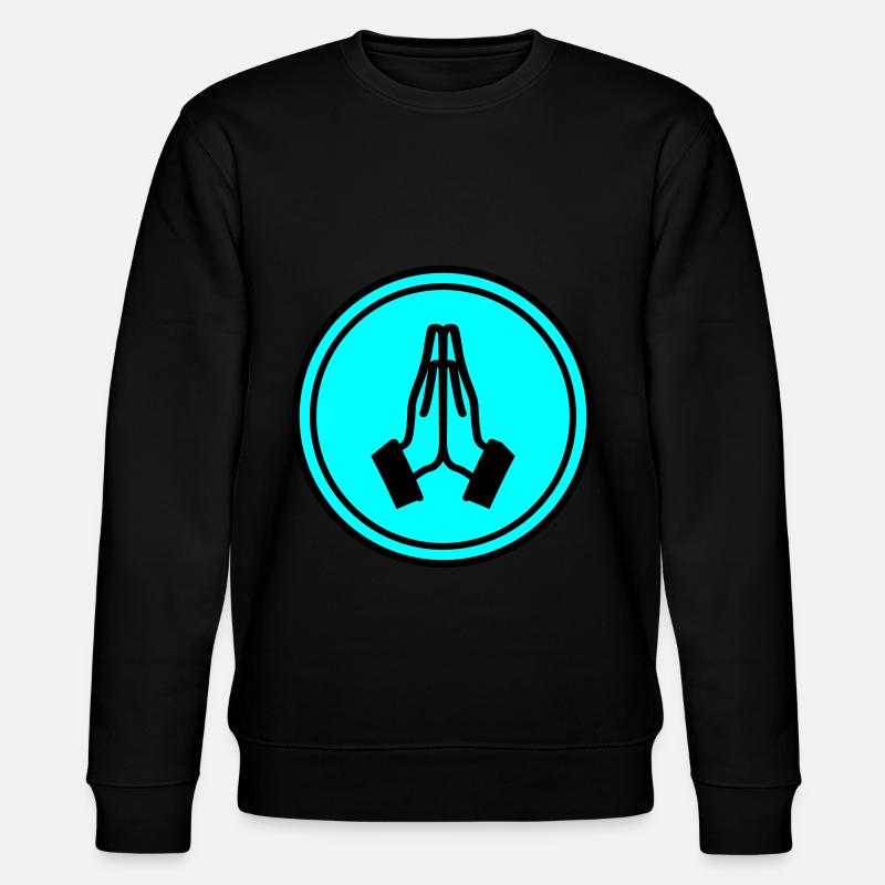 Cercle des mains en prière - Sweat bio CHANGER Stanley/Stella Unisexe - noir