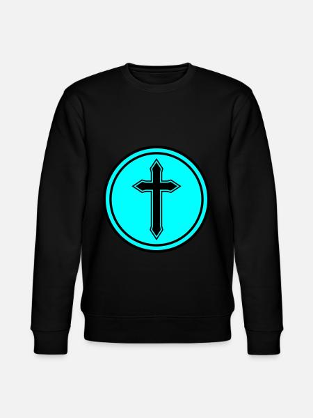 cross circle - Stanley/Stella CHANGER Unisex Organic Sweatshirt - black