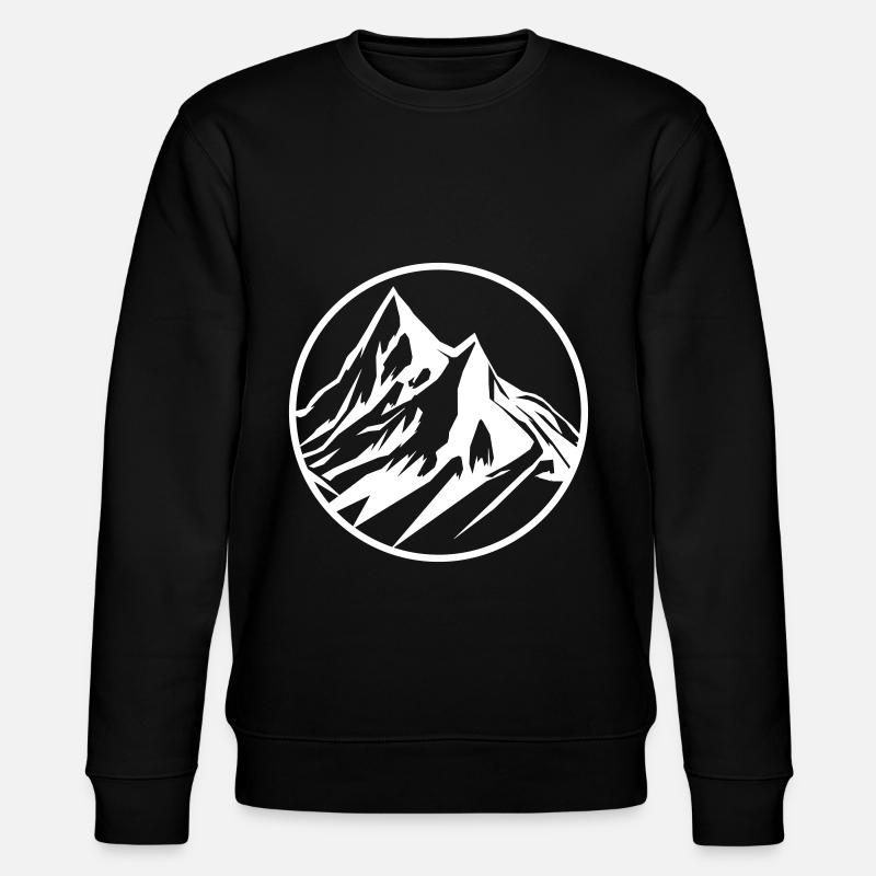 Berge Symbol - Stanley/Stella Unisex Bio-Sweatshirt CHANGER  - Schwarz