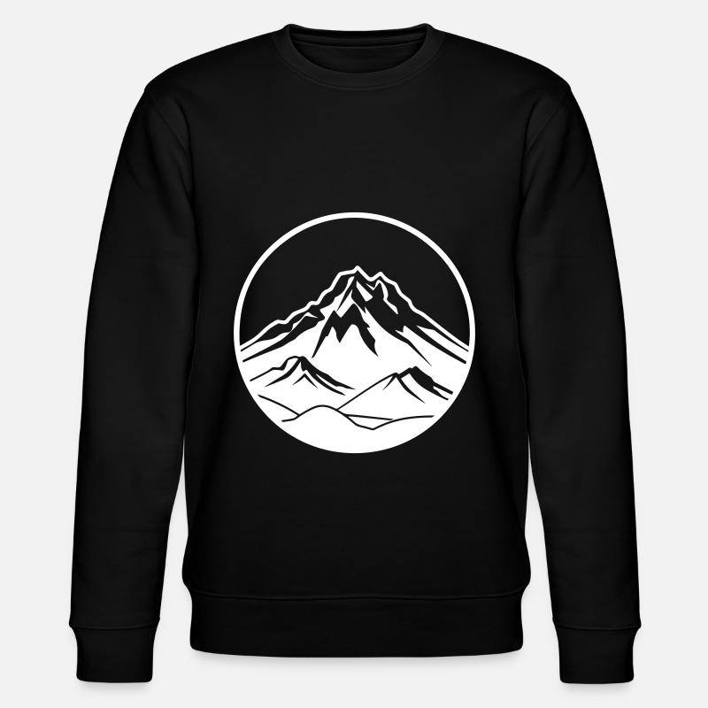Mountains Nature Mountains Silhouette - Stanley/Stella CHANGER Unisex Organic Sweatshirt - black