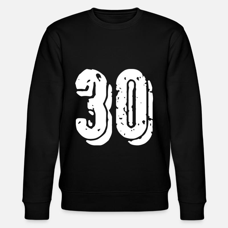 30 Zahl Trikot - Stanley/Stella Unisex Bio-Sweatshirt CHANGER  - Schwarz
