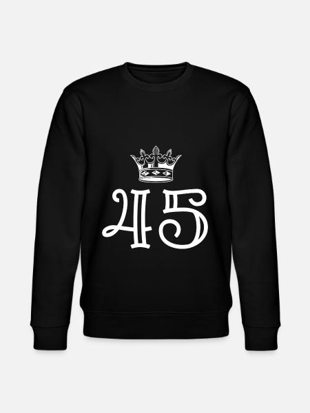 45 Number crown - Stanley/Stella CHANGER Unisex Organic Sweatshirt - black