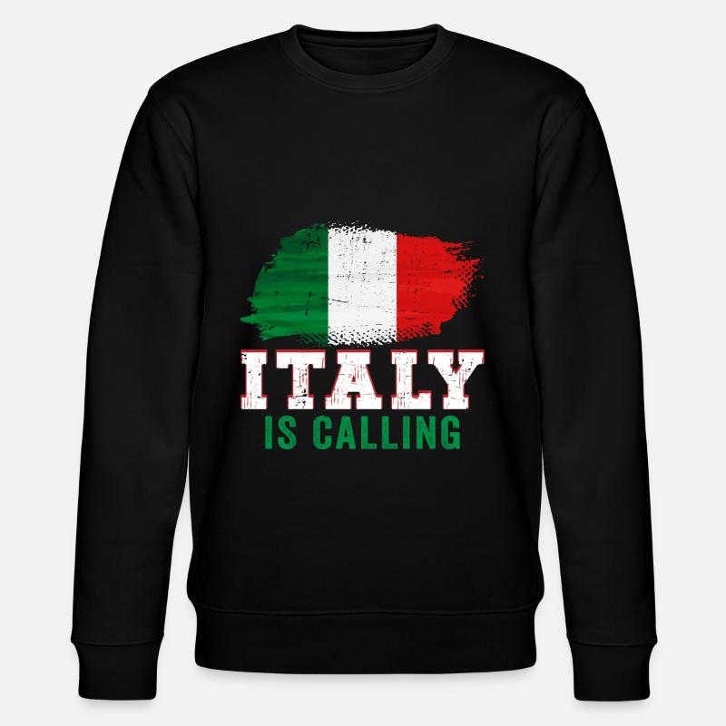 Italien ruft Flagge - Stanley/Stella Unisex Bio-Sweatshirt CHANGER  - Schwarz