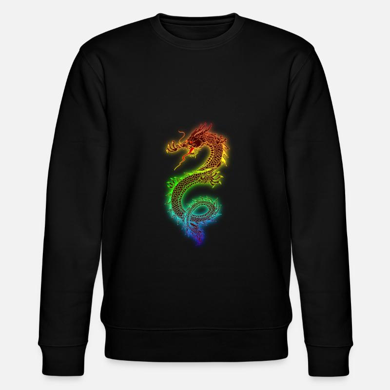 Stylischer Chinesischer Drache - Stanley/Stella Unisex Bio-Sweatshirt CHANGER  - Schwarz