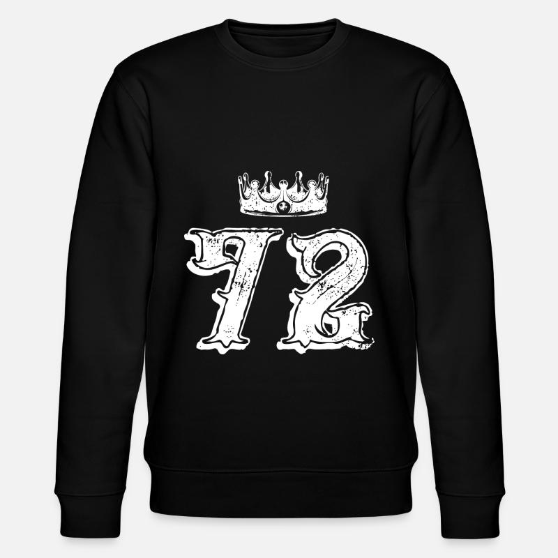 72 Number crown - Stanley/Stella CHANGER Unisex Organic Sweatshirt - black