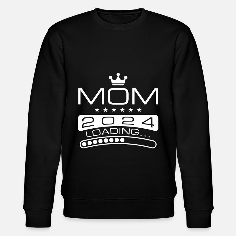 Mama 2024 Loading Mom - Stanley/Stella CHANGER Unisex Organic Sweatshirt - black