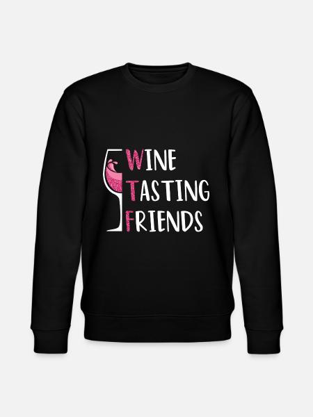 Wein Freunde Wine Tasting Friends - Stanley/Stella CHANGER Unisex Organic Sweatshirt - black