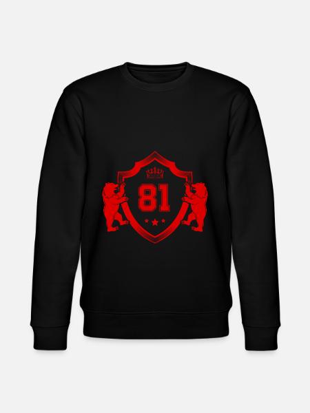 81 Zahl Wappen - Stanley/Stella Unisex Bio-Sweatshirt CHANGER  - Schwarz