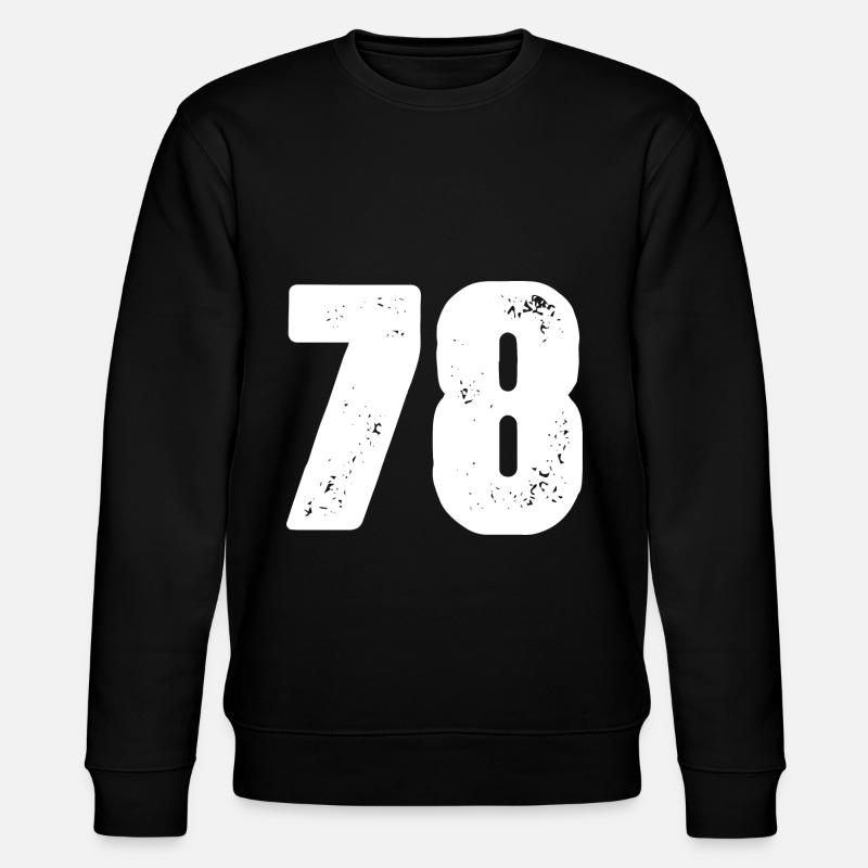 78 Number jersey - Stanley/Stella CHANGER Unisex Organic Sweatshirt - black