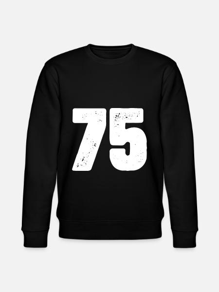 75 Number jersey - Stanley/Stella CHANGER Unisex Organic Sweatshirt - black