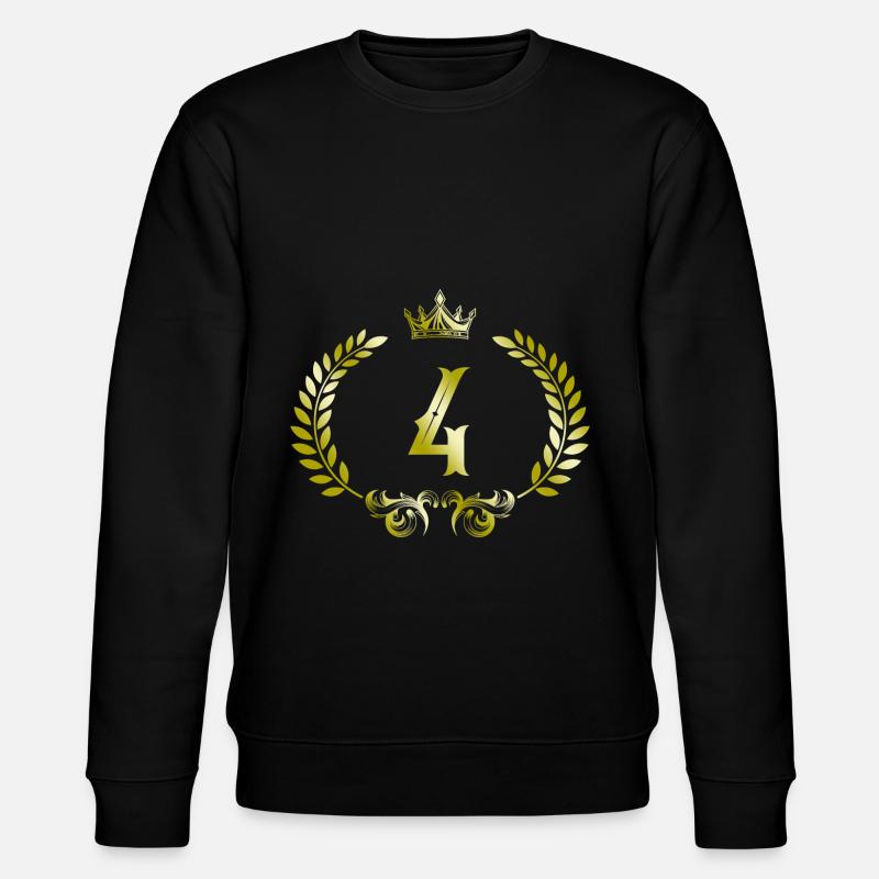 Couronne à 4 chiffres - Sweat bio CHANGER Stanley/Stella Unisexe - noir