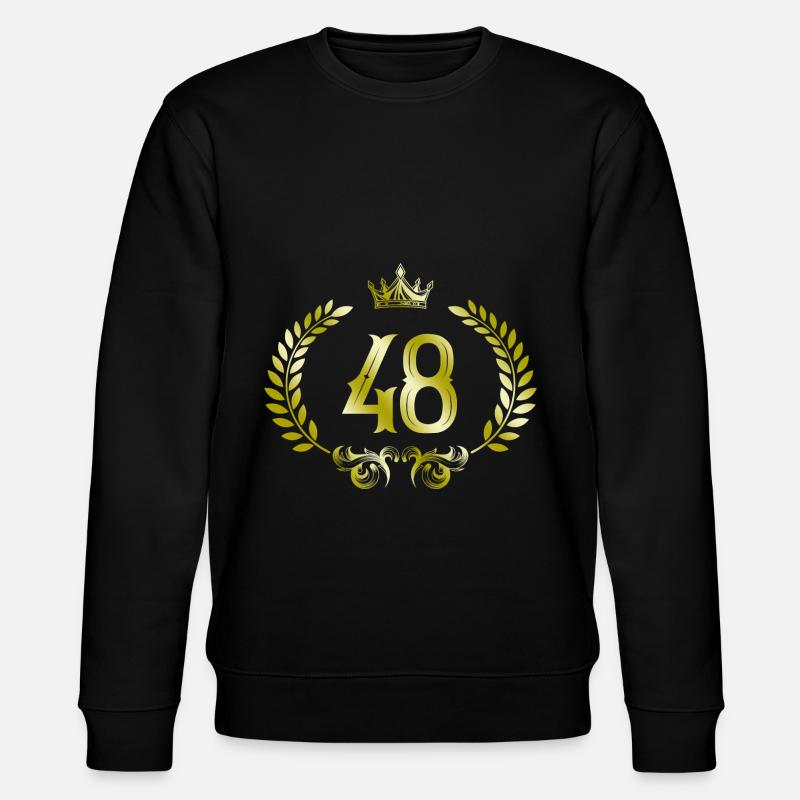 48 Zahl Kranz - Stanley/Stella Unisex Bio-Sweatshirt CHANGER  - Schwarz