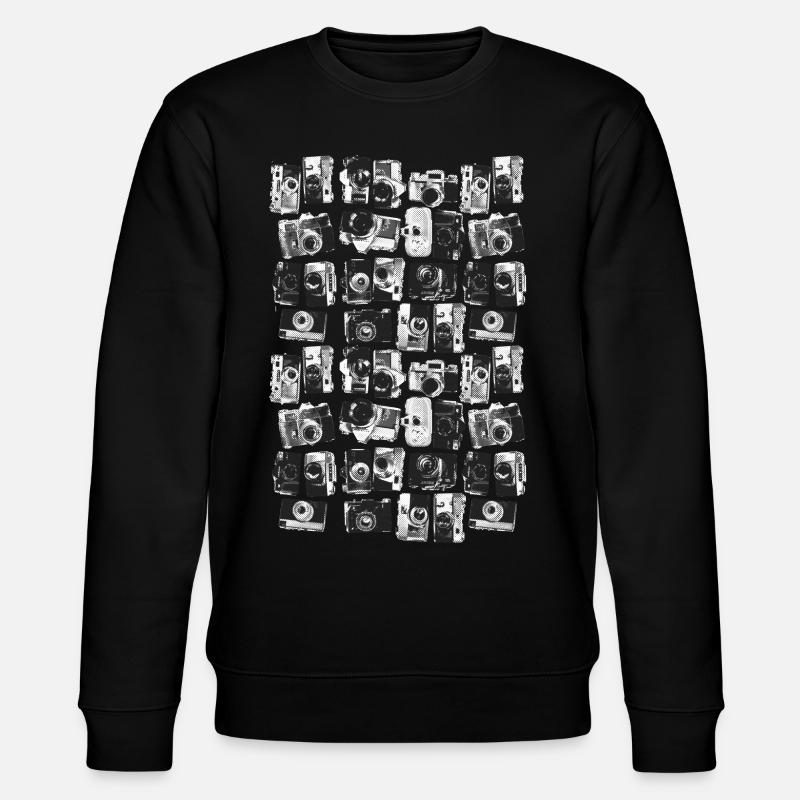 classic cameras - Stanley/Stella Unisex Bio-Sweatshirt CHANGER  - Schwarz