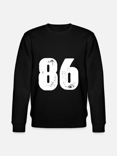 86 Number jersey - Stanley/Stella CHANGER Unisex Organic Sweatshirt - black
