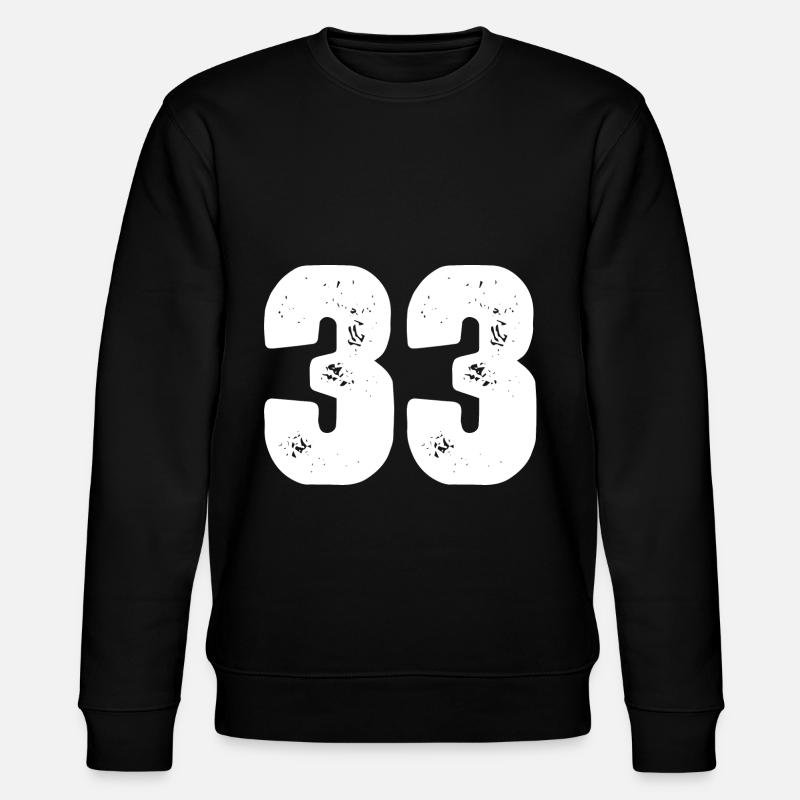 33 Maillot numéro - Sweat bio CHANGER Stanley/Stella Unisexe - noir