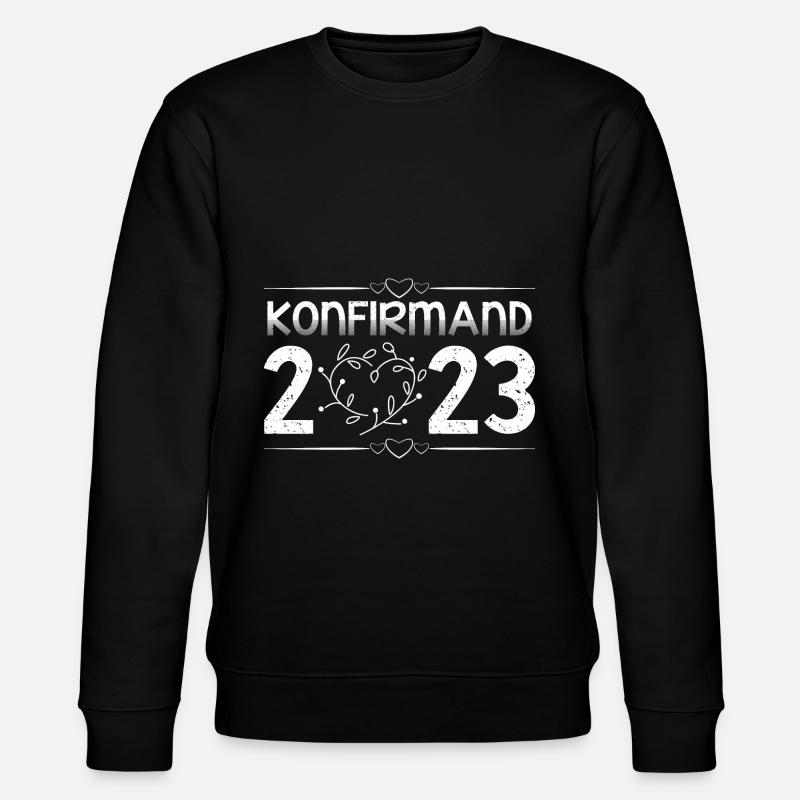 Konfirmation 2023 der Countdown läuft - Stanley/Stella Unisex Bio-Sweatshirt CHANGER  - Schwarz