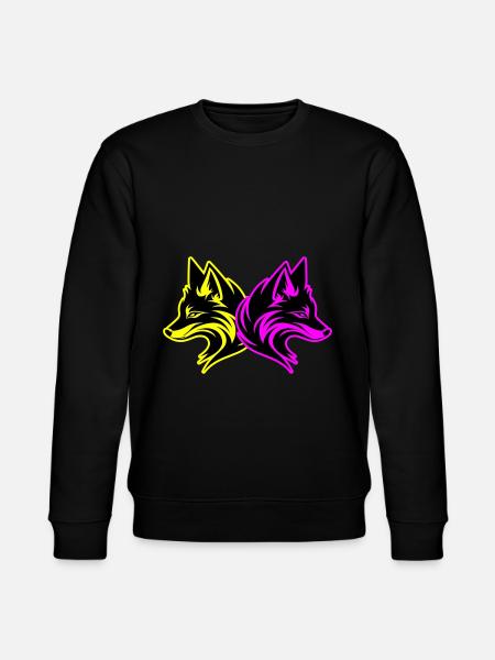 Fox Animal - Stanley/Stella CHANGER Unisex Organic Sweatshirt - black