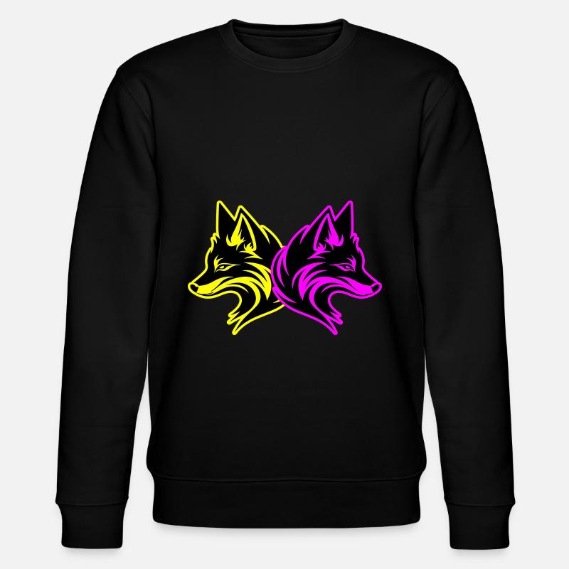 Animal renard - Sweat bio CHANGER Stanley/Stella Unisexe - noir
