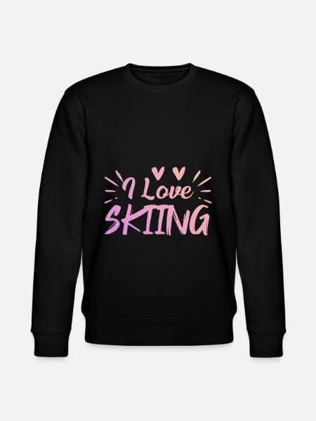 Ich liebe Skiing - Stanley/Stella Unisex Bio-Sweatshirt CHANGER - Schwarz