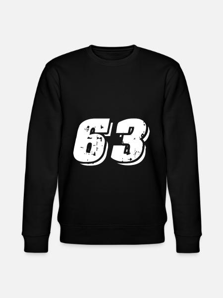 63 Number Symbol - Stanley/Stella CHANGER Unisex Organic Sweatshirt - black