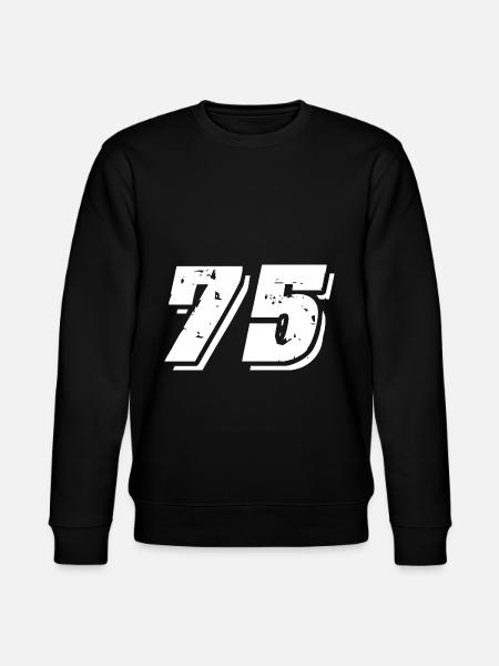 75 number symbol - Stanley/Stella CHANGER Unisex Organic Sweatshirt - black