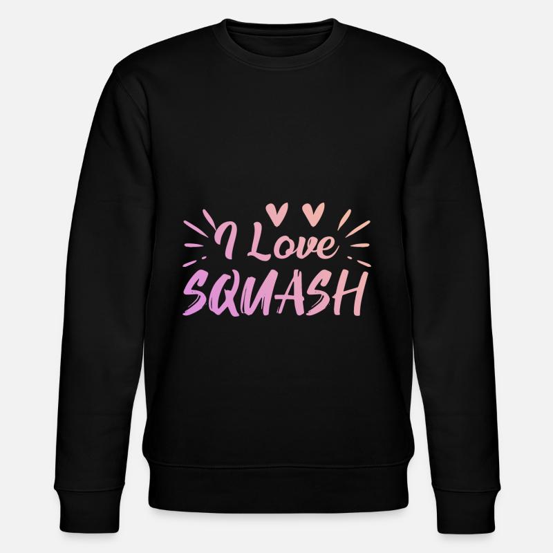Ich liebe Squash - Stanley/Stella Unisex Bio-Sweatshirt CHANGER  - Schwarz